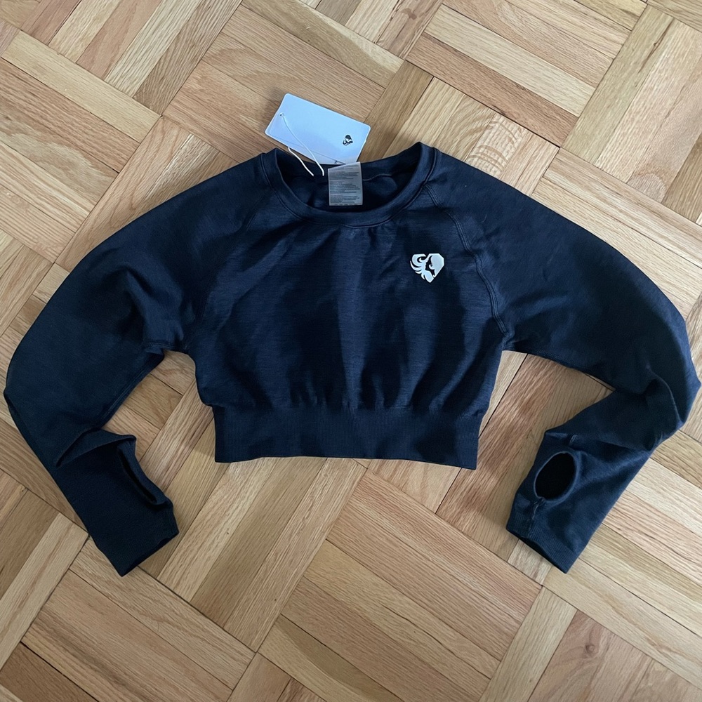 Womens Best Move Long Sleeve Seamless Crop Top